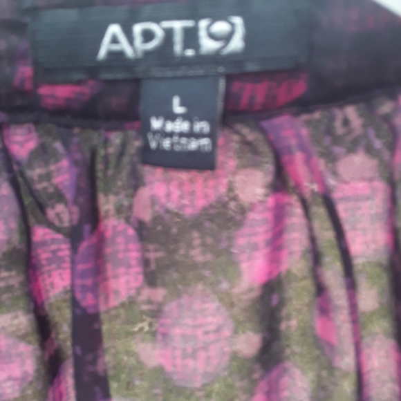Apt 9 Grape and Black Sheer  louse Size L - Picture 2 of 2